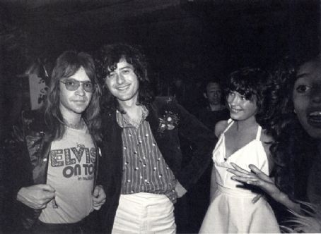 Jimmy Page and Pamela Des Barres, partying with Rodney Bingenheimer and Lori Maddox, July 1972, LA