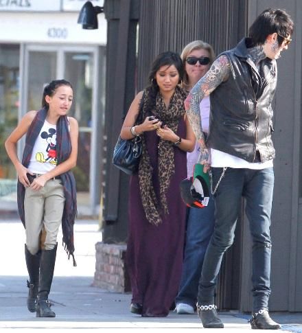 Brenda Song and Trace Cyrus 