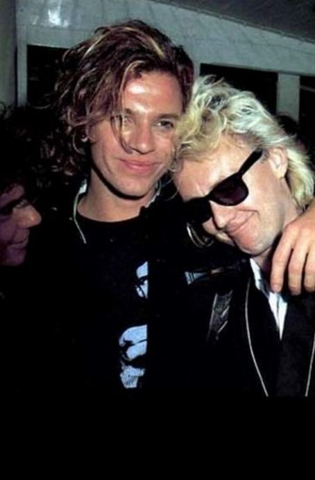 Roger Taylor with Michael Hutchence 