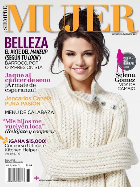 Selena Gomez Siempre Mujer Magazine Cover Mexico October 2011