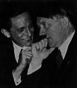 Josef Goebbels and Adolf Hitler
