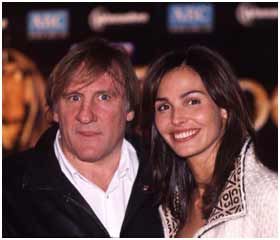 Gérard Depardieu and Inés Sastre