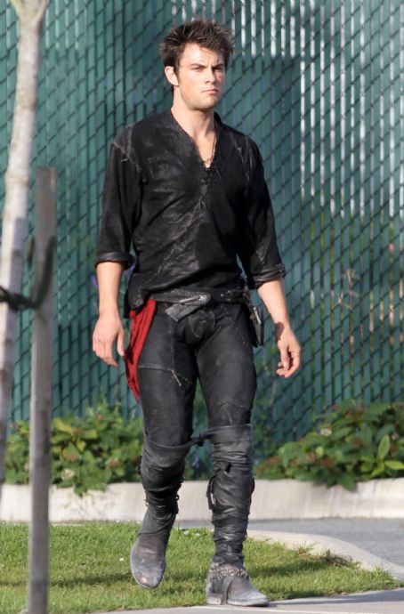 Shiloh Fernandez on the set of Red Riding Hood