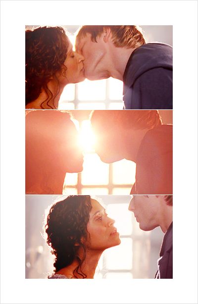 Angel Coulby and Bradley James II for luck
