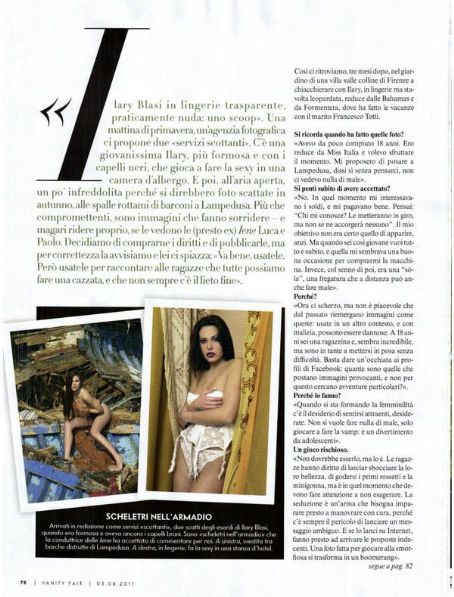 Ilary Blasi Vanity Fair Italy August 2011 Previous PictureNext Picture