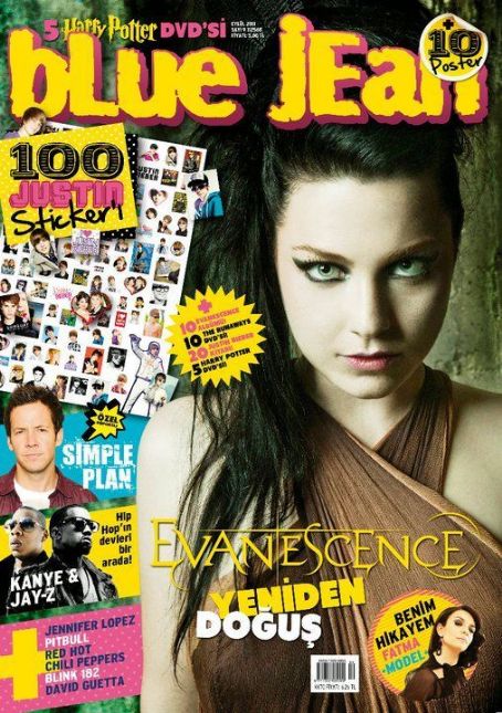 Amy Lee blue jean Magazine Cover Turkey September 2011 
