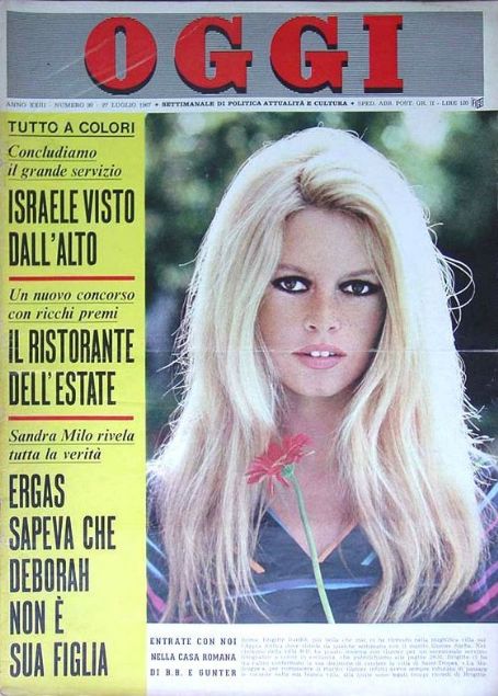 Brigitte Bardot Oggi Magazine Italy 27 July 1967 