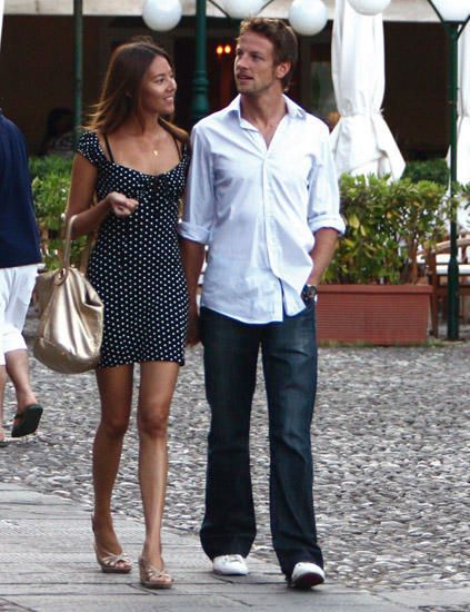 Jenson Button and Jessica Michibata 