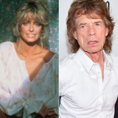 Mick Jagger and Farrah Fawcett