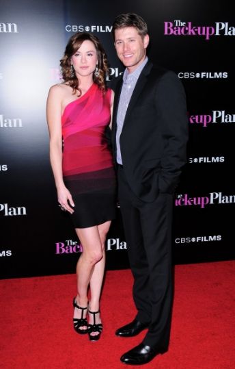 Actress Danneel Harris and Jensen Ackles arrive at the premiere of CBS 