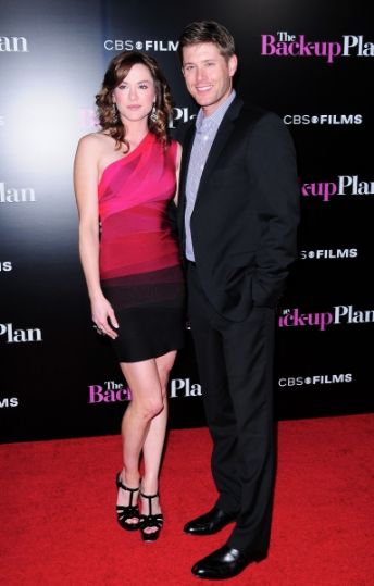 Actress Danneel Harris and Jensen Ackles arrive at the premiere of CBS