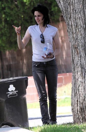 Kristen Stewart was back on the set of The Runaways along with Joan Jett 