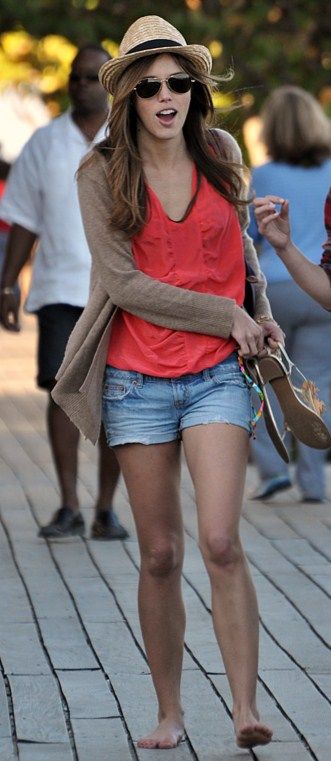 Enjoying a holiday beach romp Kayla Ewell was spotted sunbathing in South