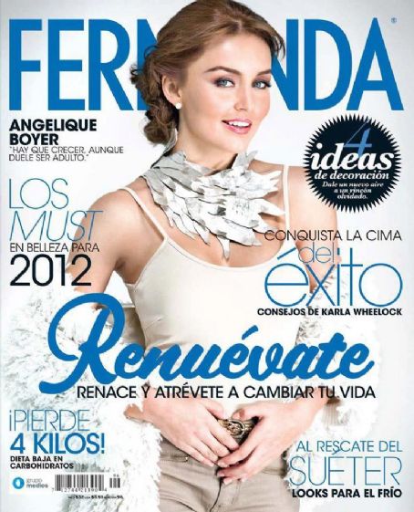 Angelique Boyer Fernanda Magazine Cover Mexico January 2012 