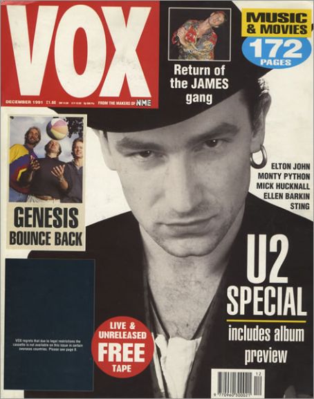 Bono Vox Magazine United Kingdom December 1991 
