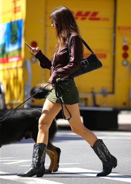 Mini skirt outlet and cowboy boots