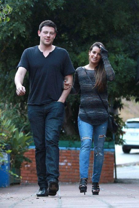 Lea Michele and Cory Monteith grabbing dinner at Pace in Los