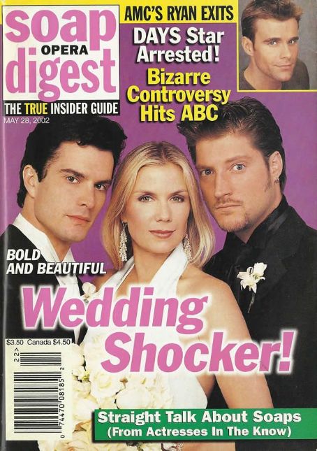 Rick Hearst, Katherine Kelly Lang, Sean Kanan - Soap Opera Digest Magazine Cover [United States] (28 May 2002)