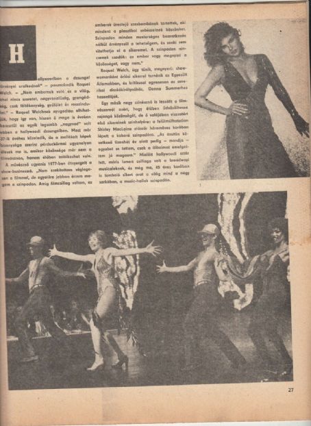Raquel Welch - Rakéta Regényújság Magazine Pictorial [Hungary] (7 August 1979)
