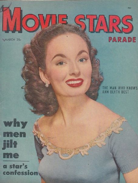 Ann Blyth, Movie Stars Parade Magazine March 1953 Cover Photo - United ...