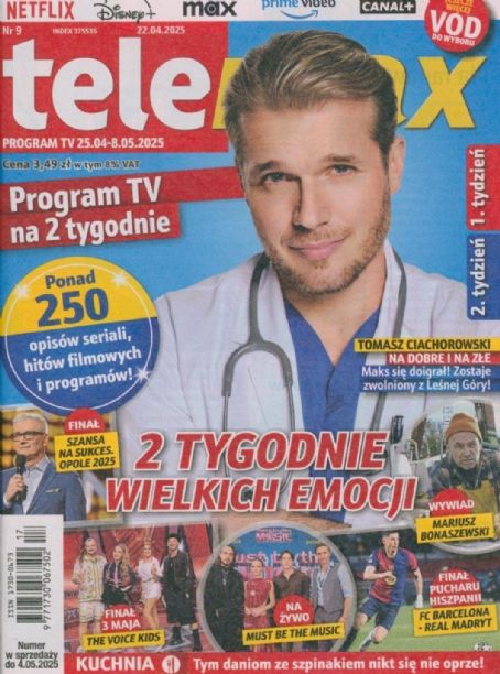 Tomasz Ciachorowski - Tele Max Magazine Cover [Poland] (25 April 2025)
