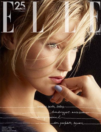 Maja Mayskar, Elle Magazine October 2013 Cover Photo - Sweden