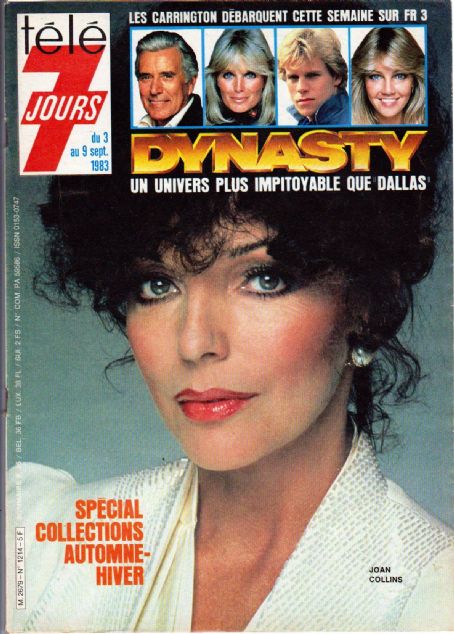 Joan Collins, Télé 7 Jours Magazine 03 September 1983 Cover Photo - France