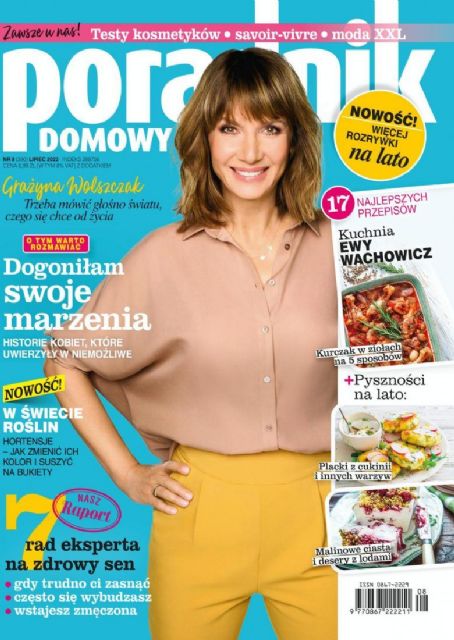 Grazyna Wolszczak Poradnik Domowy Magazine July 2022 Cover Photo Poland