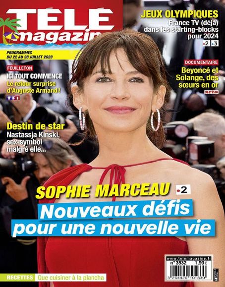 Sophie Marceau, Tele Magazine Magazine 22 July 2023 Cover Photo - France