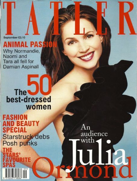 Julia Ormond, Tatler Magazine September 2000 Cover Photo - United Kingdom