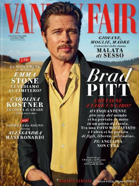 Brad Pitt, Vanity Fair Magazine 10 December 2014 Cover Photo - Italy