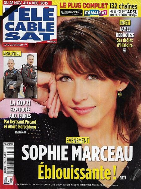 Sophie Marceau, Télé Cable Satellite Magazine 28 November 2015 Cover ...