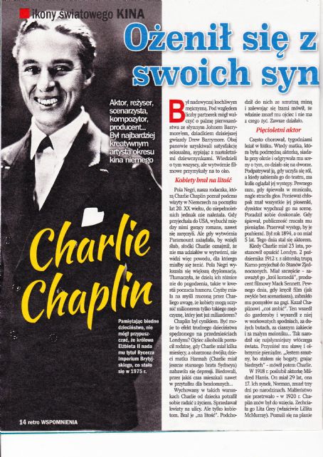 Charles Chaplin - Retro Wspomnienia Magazine Pictorial [Poland] (January 2018)
