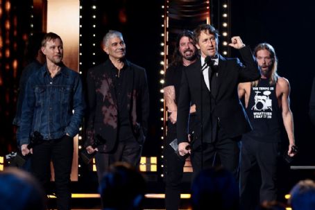 Foo Fighters attend the 36th Annual Rock & Roll Hall Of Fame Induction Ceremony at Rocket Mortgage Fieldhouse on October 30, 2021 in Cleveland, Ohio