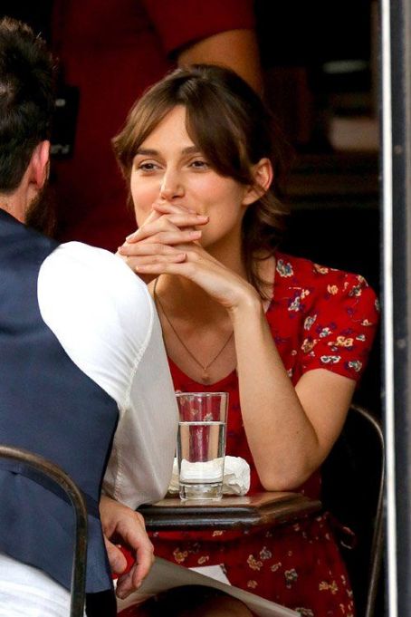Keira Knightley on the set of her upcoming film 