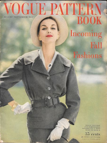 Lucinda Hollingsworth, Vogue Patterns Magazine August 1957 Cover Photo ...