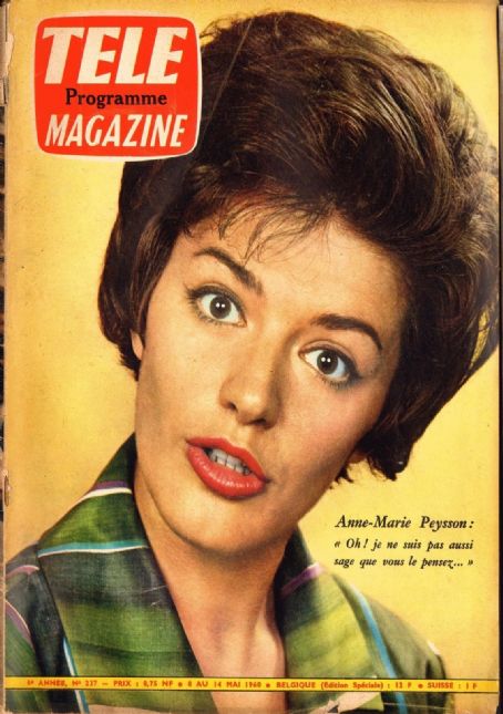 Anne-Marie Peysson, Tele Magazine Magazine 08 May 1960 Cover Photo - France