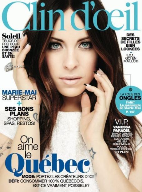 Marie Mai Bouchard Clin D Oeil Magazine June 13 Cover Photo Canada
