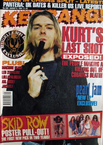 Kurt Cobain, Kerrang Magazine 06 August 1994 Cover Photo - United Kingdom