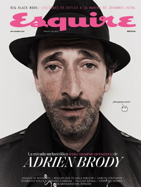 Adrien Brody, Esquire Magazine September 2020 Cover Photo - Mexico