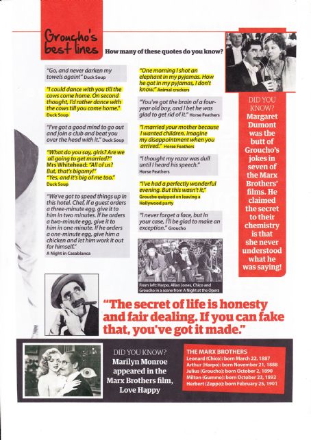Chico Marx - Yours Retro Magazine Pictorial [United Kingdom] (3 October 2017)