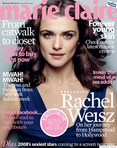 Rachel Weisz, Marie Claire Magazine March 2008 Cover Photo - United Kingdom