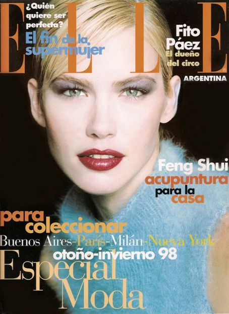 Valeria Mazza, Elle Magazine March 1998 Cover Photo - Argentina