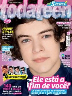 Harry Styles, Rodrigo Simas, Toda Teen Magazine April 2013 Cover Photo ...