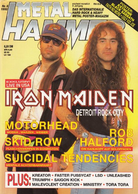 Bruce Dickinson, Steve Harris, Metal&Hammer Magazine August 1992 Cover ...