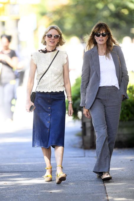 Naomi Watts in Denim Skirt – Out in New York | Naomi Watts Picture ...