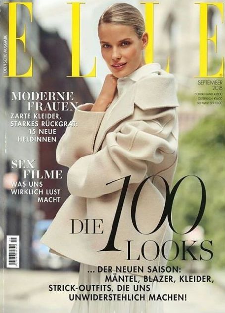 Alena Blohm, Elle Magazine September 2018 Cover Photo - Germany