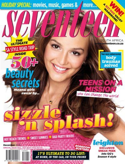 Leighton Meester, Seventeen Magazine December 2010 Cover Photo - South ...