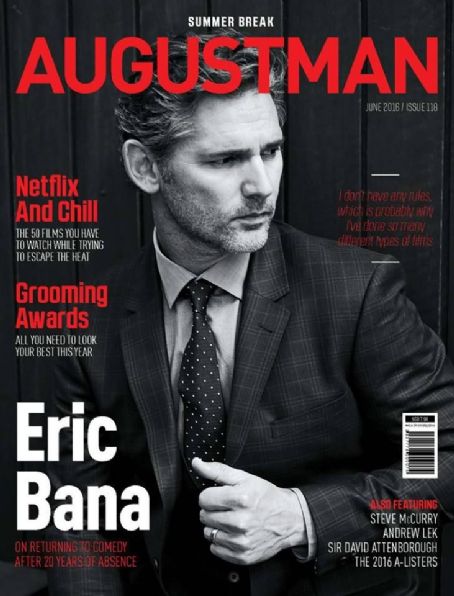 Eric Bana, August Man Magazine June 2016 Cover Photo - Singapore