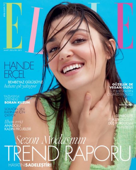 Hande Ercel - Elle Magazine Cover [Turkey] (March 2021)